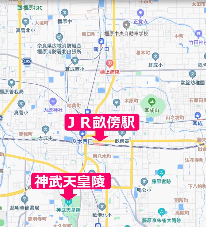 01JR畝傍駅地図